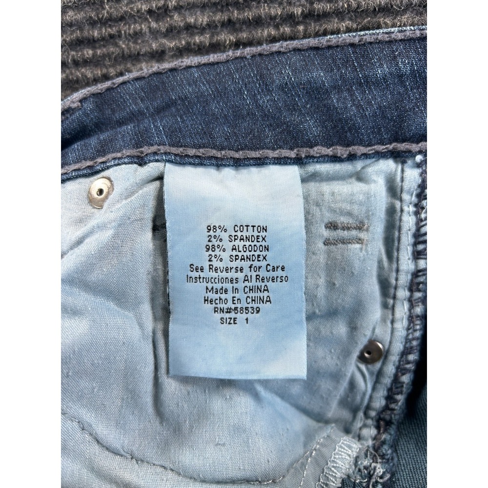 Sts Blue Bootcut Jeans Womens‎ 1 Cotton Stretch Low Rise Whiskered Medium Wash - Picture 5 of 8